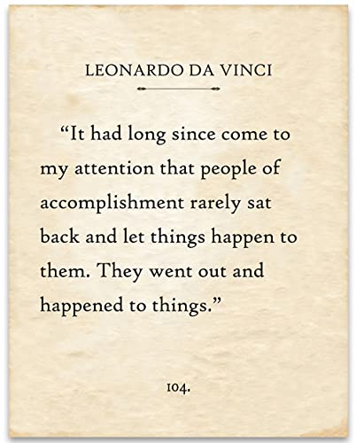 Leonardo Da Vinci - It Had Long Since Come to My Attention - 11x14 Unframed Typography Book Page Print - Makes a Great Inspirational and Motivational Gift and Decor Under $15