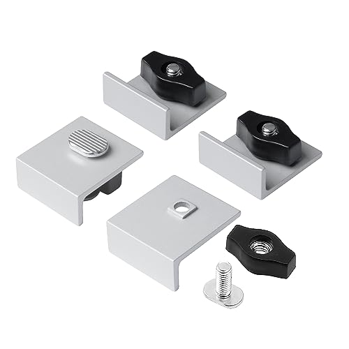 Image of POWERTEC 71821 Bi-Directional Short Stop Kit, T Track Stop Block for T-Track Woodworking, Sanding, and Routing, 4PK