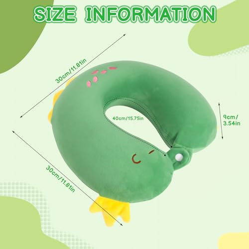 Apricitie Nackenkissen Kinder Memory Foam Reisekissen Cartoon Tier Nackenstütze, 30 x 30cm Nackenhörnchen Erwachsene Niedlich Kinder Reisekissen U-förmiges Nackenkissen Flugzeug für Reisen