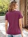 Womens Vintage Flowers V Neck Shirt Boho Floral Wildflowers Graphic Tee Casual Short Sleeve T Shirt (US, Alpha, Medium, Regular, Regular, Violet)