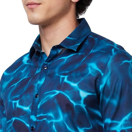 Image of Spykar Cotton Printed Half Sleeve Regular Fit Shirt for Men