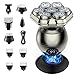 iWarmbase Rasoio Testa Calva,7D Magnetici Rimovibile Rasoio Testa Calva Zero Assoluto-6 in 1 Capelli uomo 0 mm,Impermeabile IP67 con Display LED, Rasa e Taglia Capelli a Zero immagine
