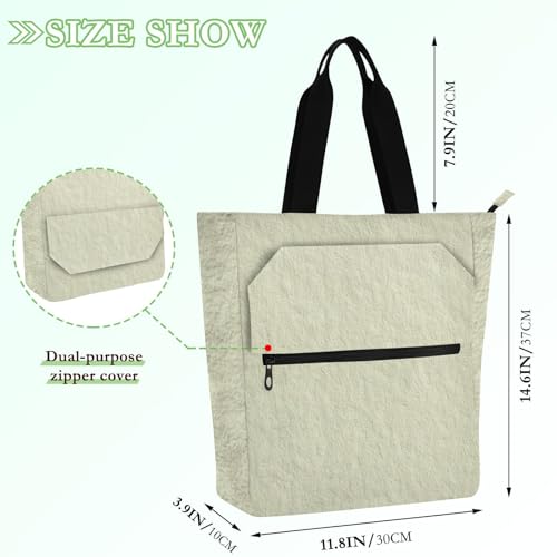 Bolsa de mano de tela Oxford 600D resistente con asas de cremallera seguras 4