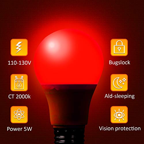 Kqhben HT-A19-6C Led Colored Light Bulbs 9Watts thumb #6
