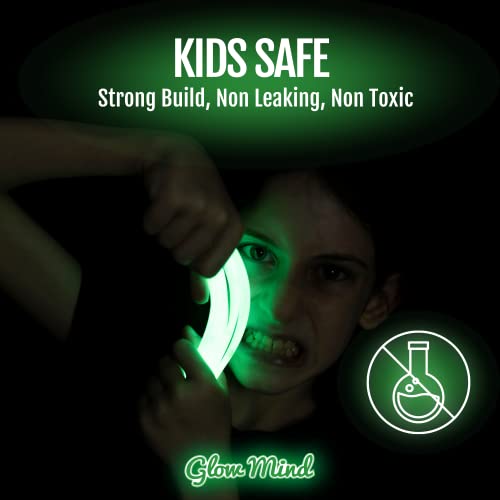 300 Ultra Bright Glow Sticks Bulk - Halloween Glow in the Dark Party Supplies Pack - 8" Glowsticks Party Favors with Bracelets and Necklaces by Glow Mind - Image 3