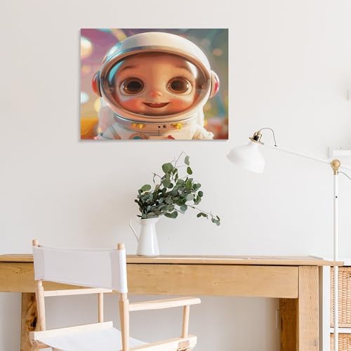 Impression sur toile Happy Expression 15,7x30cm - Tableau horizontal encadré