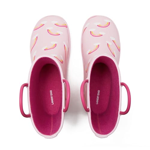 Lands' End Boys and Girls Waterproof Boots Kids and Toddler Rain Boots - Girls and Boys Rubber Rain Boots Kids Size 5 Toddler to 7 Big Kid, Slip On Girls and Boys Rain Boots with Handles3