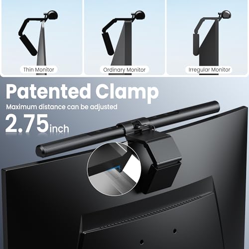 Quntis Wireless Monitor Light bar with Remote & Touch Control, 40cm PC Curved Computer Monitor Lamp Auto Stepless Dimming and Color Temperature, Eye Protect Desktop PC Screen Anti-Blue Light Bar - Image 7