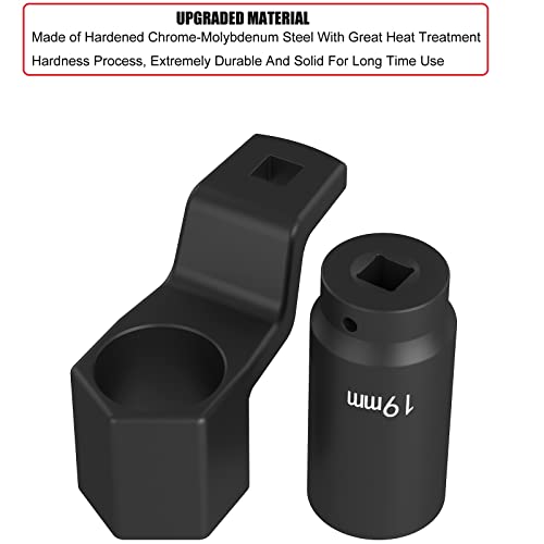 Moker 50Mm Crankshaft Crank Pulley Wrench Holder For Honda And Acura Engines (With 19Mm Harmonic Balancer Socket), 3 Times Momentum Power Of Standard Impact Sockets #TOP1