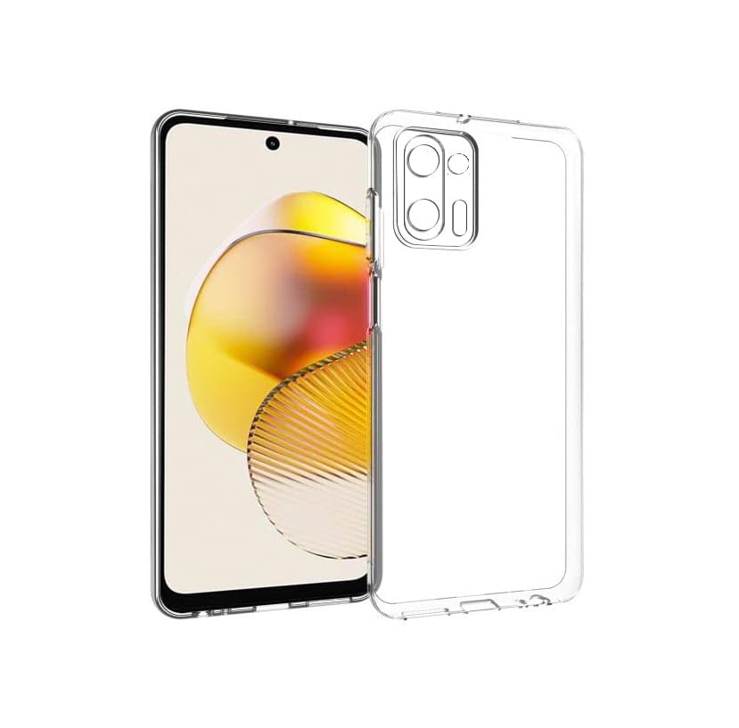 Image of COVERBLACK Soft Rubber Silicon Clear Case Back Cover Compatible for Motorola Edge 20 Fusion 5G - Transparent