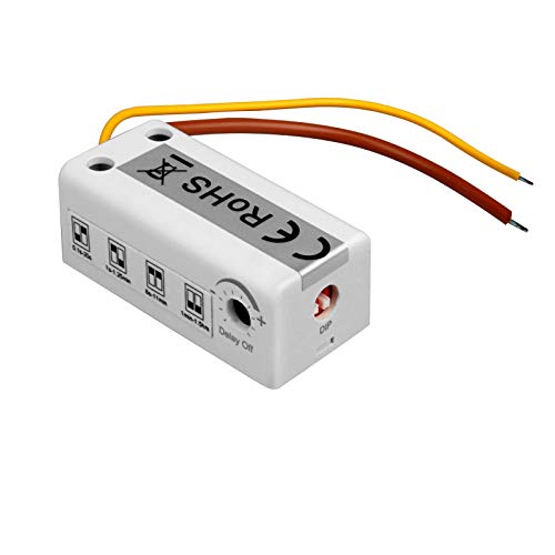 Preisvergleich Produktbild TSSS Zeitschalter EIN / AUS für Badlüfter und Lampe Energiesparend Einstellbar Zeitrelais Verzögerungsschalter - AC 220V L Draht Eingang Ausgang - für Ventilator Lüfter - Mini Größe 45 X 23 X 17mm (1)
