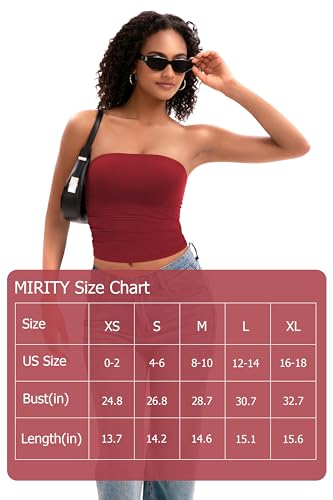 Image of MIRITY Y2K Sexy Double Lined Tube Top for Women - Basic Summer Going Out Tank Tops
