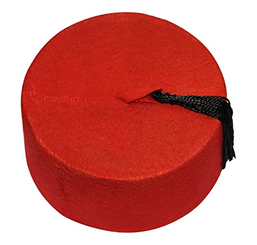 Egyptian Hat Children's Kids Red Fez Tarboush Tarboosh Turkish Ottoman Complete Any Costume Hats Features With Black Tassel Traditional Egypt Arabic Arabian Accessory Fine Cotton