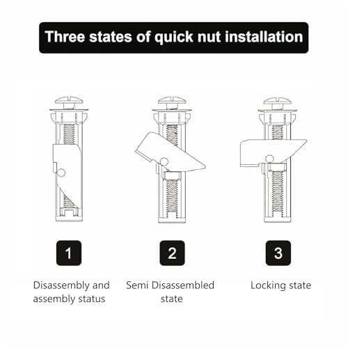 Universal Toilettensitz Schraubensatz, WC Sitz Befestigung, Toilettendeckel Wartung Zubehör für Toilette Top Montage Schrauben Zubehör, Einfach zu installieren