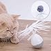 HAPPY HACHI Giocattolo Gatto Interattivo Intelligente Elettronica, Giochi Gatti Palle Piume Rotanzione, Gioco Automatico per Gatti in casa con 2 Teste Ricambio, Batterie Incluse