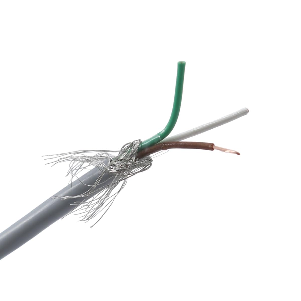 WITTKOWARE LiYCY 3x0,25mm² Elektronik-Steuerleitung mit Geflecht Abschirmung, Kupfer, Mantelfarbe grau, Kabellänge 25m