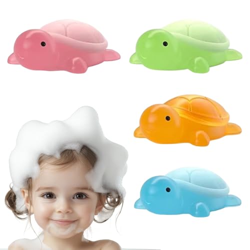 Jabón de aceite natural para niños - 4x barras de limpieza para baños para niños, viajes y uso de jardín de infantes - Cuidado suave de la piel para niños y niñas - Solución de lavado de manos