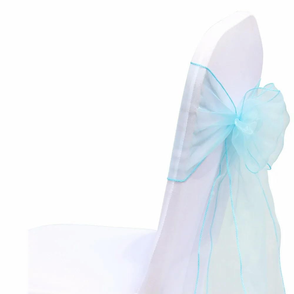 Telai per sedie in Nastro di Tessuto Organza per Feste di Nozze da 100 Pezzi per Eventi di Banchetti, Decorazioni per Feste di Compleanno, Tessuti per la casa