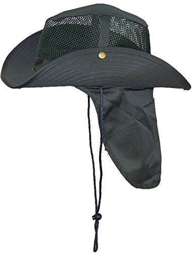Image of Tropic Hats Summer Wide Brim Mesh Safari /Outback W /Neck Flap & Snap Up Sides