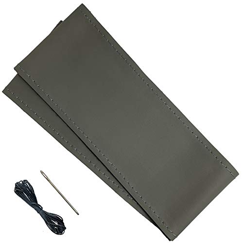 Cat fight ハンドルカバー ステアリングカバー 編み込み式 革 本革 (グレー)