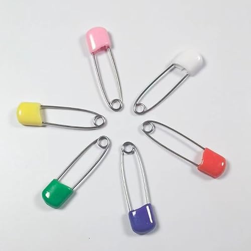 30pcs Multicolour Stochastic Baby Child Infant Kids Cloth Diaper Nappy Pins Safety Cute Safe Hold Clip Locking Cloth Size L Pins and Fasteners Cloth Diapers and Accessories