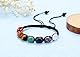 GEHECRST 7 Chakra Armband Edelstein Armbänder Natürliche Chakra Steine Yoga Armband Healing Reiki Energietherapie Glückbringen Edelstein für Damen Herren (Chakra Armband)