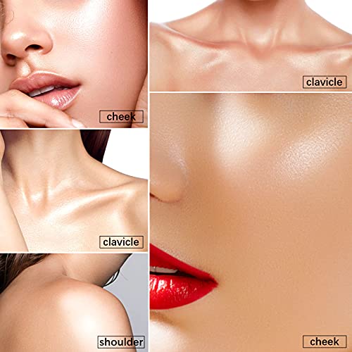 KYDA 3 Colors Highlighter Concealer Palette,Matte Shimmer Face Highlighter Powder Concealer Blush Palette 3D Face Contour Highlight Makeup,Waterproof Lasting with Brush-Set B