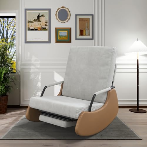 Wanmwill Rocking Chair for Adults, Glider Rocker Chair with Footrest,