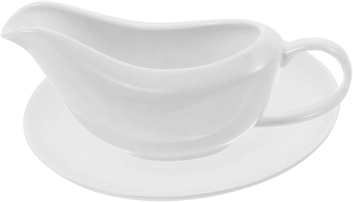 Ceramic Sauce Pot Juice Jug Gravy Serving Boat Salad Dressing Pourer Kitchen Condiment Bowl Restaurant Tableware