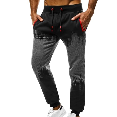 Lista de Pantalones Economicos para Caballero del mes. 46 oelaio Clearance Cyber of Monday 2024, pantalones deportivos para hombre, con cordón degradado, cintura elástica, estilo casual, con pies, color negro, Gris oscuro#31, Medium