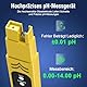 Shiptree PH Messgerät Hochpräzision (± 0.01),Water Tester, pH Wert Messgerät Pool mit Blau Hinterleuchtetem LCD-Display & Automatischer Temperaturkompensation, für Trinkwasser/Poolwasseranalyse (Gelb)