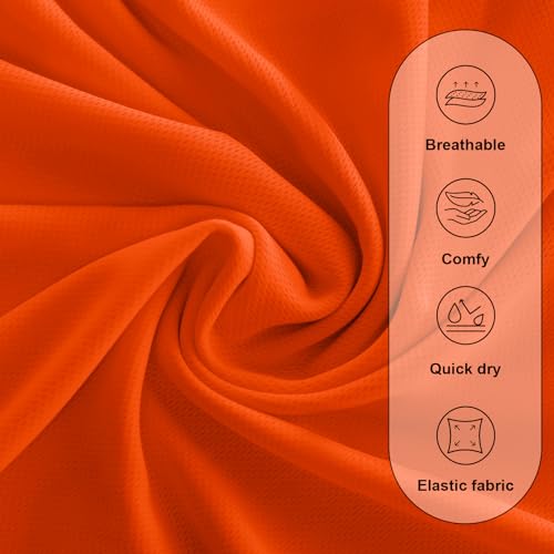 Class 3 High Visibility Safety Shirts for Men, Short Sleeve Hi Vis Shirts for Construction, Utility Workers, Orange 2X-Large 1pc - Image 6