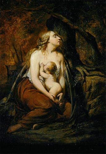 Tableau Salon Mère et Enfant Linnell - Décoration Murale Élégante Toile