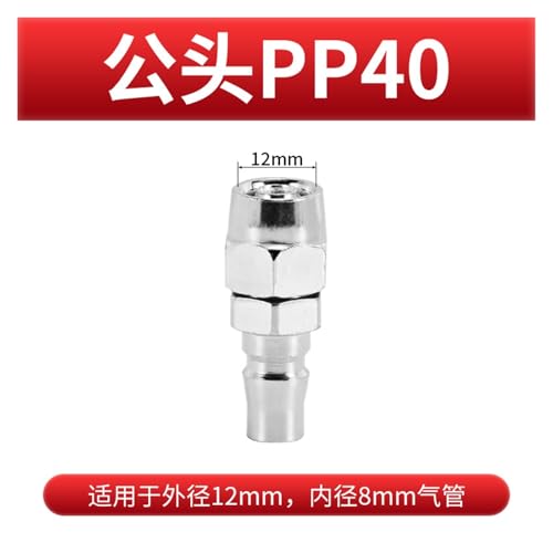 Connecteur rapide PP-40 pneumatique autobloquant pour compresseur d'air - 3