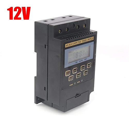 Bureze 12V 110V 220V Microcomputer Control Timer Switch LCD Display Electronic Programmable Greenhouse Irrigation Pump Time Controller