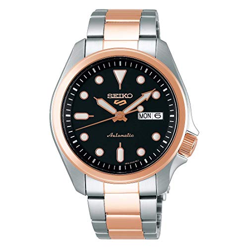 Seiko SRPE58 Seiko 5 Sports Men's Watch Silver-Tone, Rose Gold-Tone 40mm Stainless Steel
