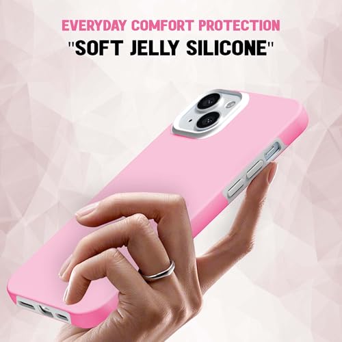 Image of Kratos Soft Silicone Case Cover Compatible with iPhone 14 - Everyday Comfort Protection, Wireless Magnetic Charging Case with Raised Edge Camera & Screen Protection, Shock-Resistant Design