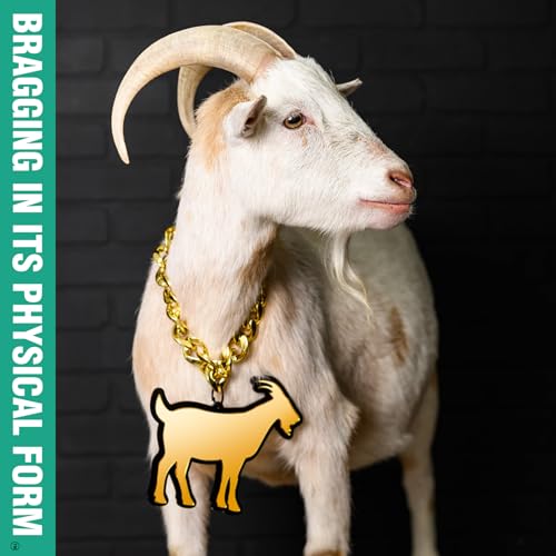 TrophySmack GOAT Silouette Turnover Chain - Chrome Gold & Black Acrylic (Greatest of All Time)4