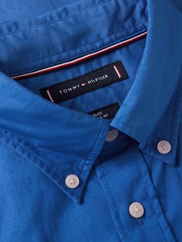 Image of Tommy Hilfiger Men's Short Sleeve Poplin Shirts in Regular Fit, Men's Button Down Shirts