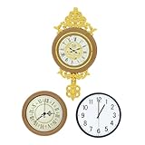 Touche rétro élégante : avec un style d'horloge murale vintage, cette mini décoration de meuble rehausse n'importe quel arrangement de meubles de modèle miniature pour les collectionneurs et les amateurs, horloge murale vintage, horloge décorative de maison de poupée