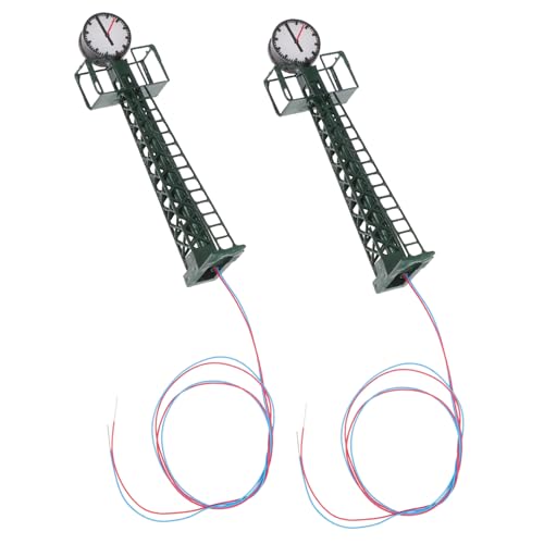 NUOBESTY Luz Reloj Maquetas Edificios Luces Diorama Luces Tren Mesa Tren Escala Niño Tablero Diorama Adorno Lámpara Vintage