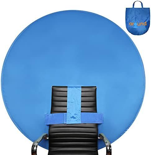 Webaround Big Shot 56" | Blue | Portable Collapsible Webcam Backdrop | Attaches to Any Chair | Wrinkle-Resistant Fabric | Ultra-Quick Setup and Takedown | Perfect for Zoom, Webex, Teams, etc.