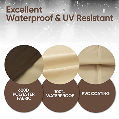 Loriano Patio Furniture Covers Set, 3 Piece Outdoor Furniture Cover Waterproof, 600D Heavy Duty Lawn Furniture Covers Set #TOP4