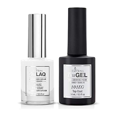 EzFlow - Color Duos - Lacquer + Gel - Top Coat - 14mL / 0.5oz EACH
