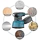 125 mm elektrischer Exzenterschleifer 300W, 6 Gang Polierschleifmaschine für Holzbearbeitung mit 10 Schleifpapieren P80, Staubfangbehälter, Schleifmaschine für DIY Holzpolieren