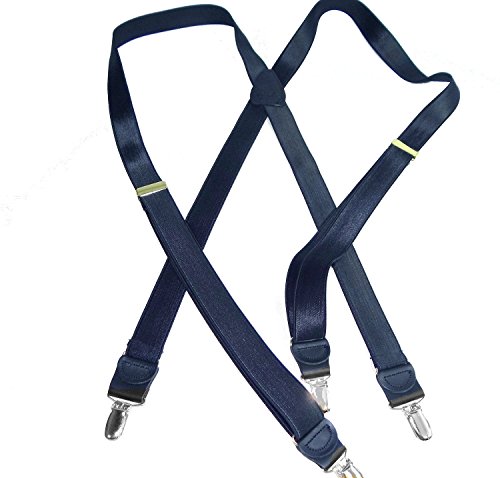 Image of Hold-Up Formal Series Men's X & Y-Back Suspenders with No-Slip Clips | Available in traditional X-back and Y-back styles for business, formal, and dress occasions.