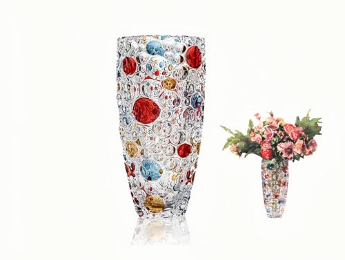 Vase en cristal lourd texturé de 25 cm pour une décoration d'intérieur luxe - 2