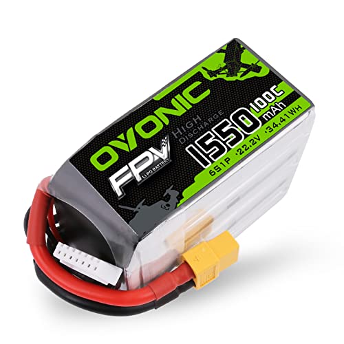 OVONIC 14.8V 1550mAh 100C 6S LiPo...