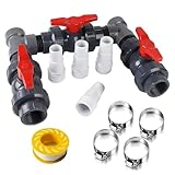 Piashow Bypass Pool Set, Ø 50 mm Wärmepumpe Pool Anschluss Set mit 32mm 38mm Schläuchen, Poolheizung Wärmepumpe Solar Heizung Pool Bypass Set