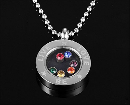 Moluss Rainbow Circular Glass Crystal Pendant - Live Love Be Gay And Lesbian Lgbt Pride Necklace #TOP2
